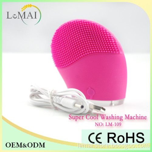 silicone facial brush for oily skin deep cleaning soft brush with vibrations